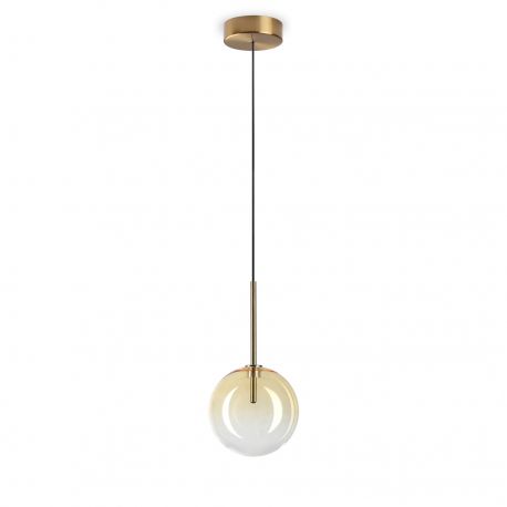Pendule, Lustre suspendate - Pendul EQUINOXE SP1 D15 antique brass/ faded amber