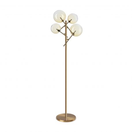Lampadare - Lampa de podea EQUINOXE PT4 antique brass/ faded amber