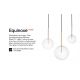 Pendule, Lustre suspendate - Pendul EQUINOXE SP1 D15 crom/ faded smoky
