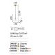 Pendule, Lustre suspendate - Pendul EQUINOXE SP1 D15 crom/ faded smoky