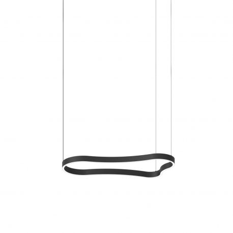 Pendule, Lustre suspendate - Lustra LED suspendata Waves-1 sp negru