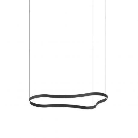 Pendule, Lustre suspendate - Lustra LED suspendata Waves-2 sp negru