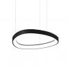 Lustra LED suspendata design circular Gemini sp d042 on-off 2700k negru
