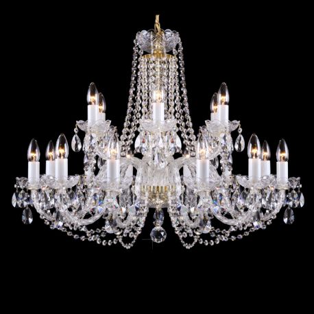 Lustre Cristal Bohemia - Lustra 18 brate cristal Bohemia L11 007/18/1-A