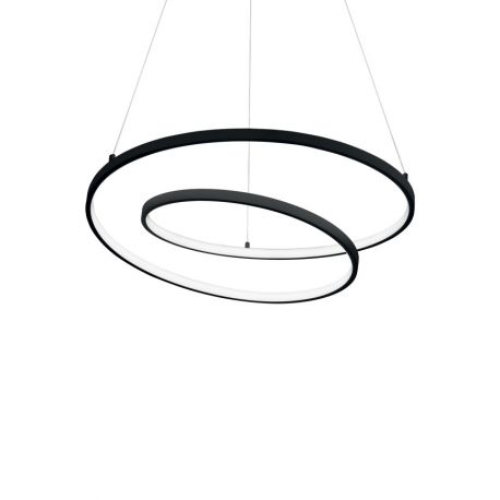 Pendule, Lustre suspendate - Lustra LED suspendata design circular Oz sp d60 on-off 2700k negru