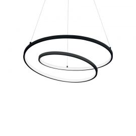 Pendule, Lustre suspendate - Lustra LED suspendata design circular Oz sp d60 on-off 4000k negru