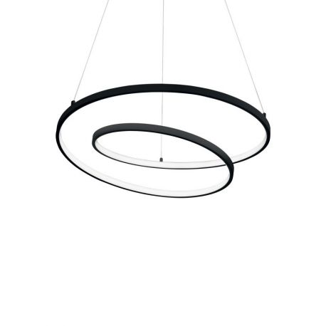 Pendule, Lustre suspendate - Lustra LED suspendata design circular Oz sp d60 on-off 4000k negru