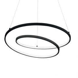 Pendule, Lustre suspendate - Lustra LED suspendata design circular Oz sp d80 on-off 2700k negru