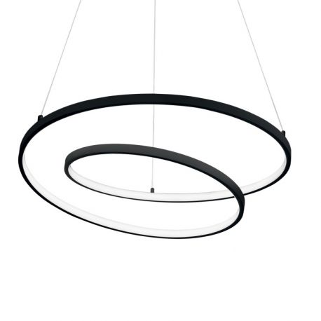 Pendule, Lustre suspendate - Lustra LED suspendata design circular Oz sp d80 on-off 2700k negru