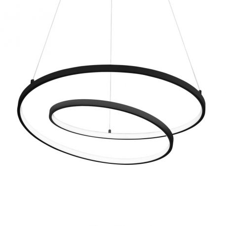 Pendule, Lustre suspendate - Lustra LED suspendata design circular Oz sp d80 on-off 4000k negru