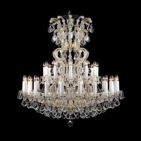 Lustre Cristal Bohemia - Lustra Maria Theresa cu 37 brate, cristal Bohemia L14 304/37/2