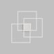 Lustre aplicate - Lustra LED aplicata design geometric Frame PL quadrato 2700k