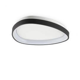 Plafoniera LED design circular Gemini pl d042 on-off 2700k negru