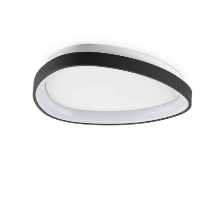 Plafoniere - Plafoniera LED design circular Gemini pl d042 on-off 2700k negru