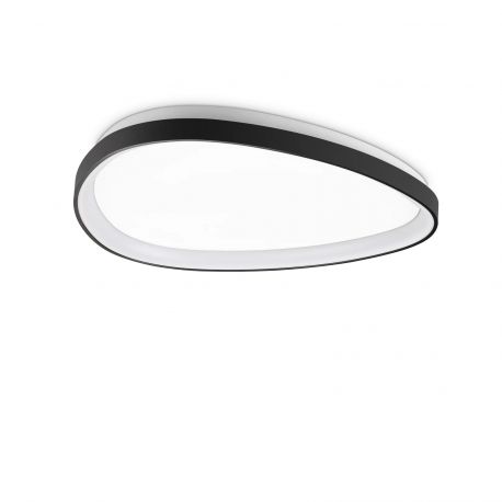 Plafoniere - Plafoniera LED design circular Gemini pl d061 on-off 2700k negru
