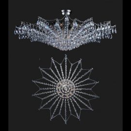 Plafoniera moderna cristal Bohemia 120cm