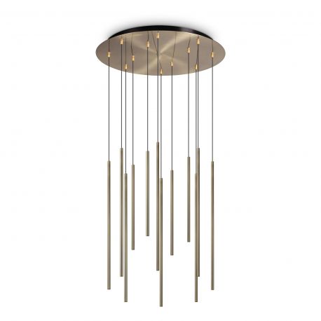 Pendule, Lustre suspendate - Lustra cu 12 pendule LED design tubular FILO sp12 2700k alama