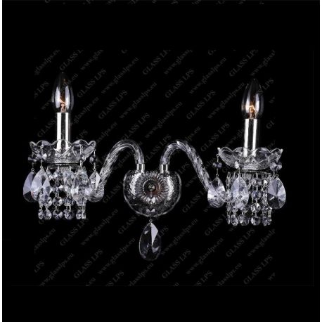 Aplice Cristal Bohemia - Aplica de perete 2 brate cristal Bohemia N21 007/02/1-A
