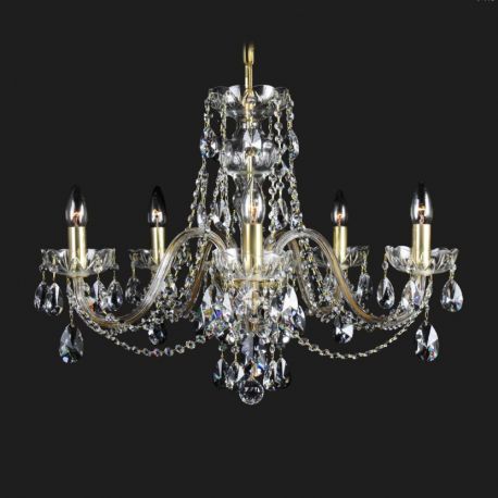 Lustre Cristal Bohemia - Candelabru cu 5 brate Cristal Bohemia