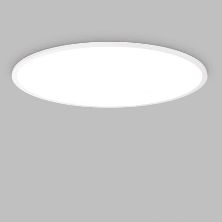 Plafoniere - Plafoniera LED XXL moderna Fly slim pl d90 4000k alba