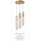 Pendule, Lustre suspendate - Lustra cu 3 pendule design modern ARIA alama periata