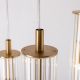 Pendule, Lustre suspendate - Lustra cu 3 pendule design modern ARIA alama periata