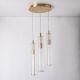 Pendule, Lustre suspendate - Lustra cu 3 pendule design modern ARIA alama periata