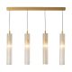 Pendule, Lustre suspendate - Lustra cu 4 pendule design modern ARIA alama periata