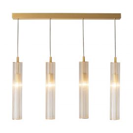 Pendule, Lustre suspendate - Lustra cu 4 pendule design modern ARIA alama periata