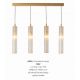 Pendule, Lustre suspendate - Lustra cu 4 pendule design modern ARIA alama periata