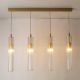 Pendule, Lustre suspendate - Lustra cu 4 pendule design modern ARIA alama periata