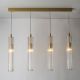 Pendule, Lustre suspendate - Lustra cu 4 pendule design modern ARIA alama periata