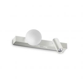 Aplice, corpuri de iluminat pentru pereti - Aplica LED stil minimalist Ping pong ap alba