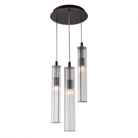 Pendule, Lustre suspendate - Lustra cu 3 pendule design modern ARIA titan periat