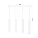 Pendule, Lustre suspendate - Lustra cu 4 pendule design modern ARIA titan periat