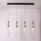 Pendule, Lustre suspendate - Lustra cu 4 pendule design modern ARIA titan periat