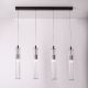 Pendule, Lustre suspendate - Lustra cu 4 pendule design modern ARIA titan periat