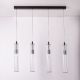 Pendule, Lustre suspendate - Lustra cu 4 pendule design modern ARIA titan periat