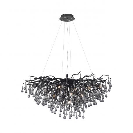 Candelabre, Lustre - Lustra suspendata design magnific ICICLE negru, 50x100cm