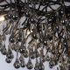 Candelabre, Lustre - Lustra suspendata design magnific ICICLE negru, 50x100cm