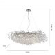 Candelabre, Lustre - Lustra suspendata design magnific RICICLE crom, 50x120cm