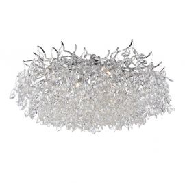 Lustra aplicata design magnific, crom, diametru 80cm, RICICLE