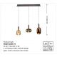 Pendule, Lustre suspendate - Lustra cu 3 pendule LED, inaltime reglabila, sticla, multicolor, IRIDES