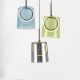 Pendule, Lustre suspendate - Lustra cu 3 pendule LED, inaltime reglabila, sticla, multicolor, Zula