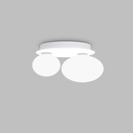 Aplice, corpuri de iluminat pentru pereti - Aplica de perete design modern Ninfea ap2 alb