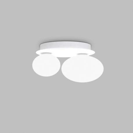 Aplice, corpuri de iluminat pentru pereti - Aplica de perete design modern Ninfea ap2 alb
