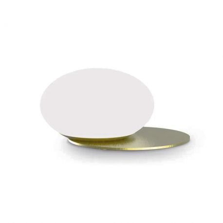 Veioze - Veioza, Lampa de masa design modern, Ninfea ap2, alama satinata