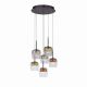 Pendule, Lustre suspendate - Lustra LED Smart cu telecomanda, CCT, 6 pendule, sticla, multicolor, Q-KON