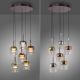 Pendule, Lustre suspendate - Lustra LED Smart cu telecomanda, CCT, 6 pendule, sticla, multicolor, Q-KON