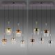 Pendule, Lustre suspendate - Lustra LED Smart cu telecomanda, CCT, 5 pendule, sticla, multicolor, Q-KON